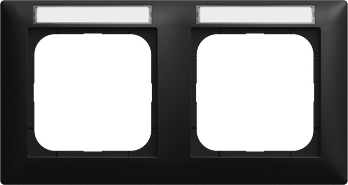 ABB Busch-Jaeger Balance Tekstafdekraam 2-voudig horizontaal si-B-matzwart