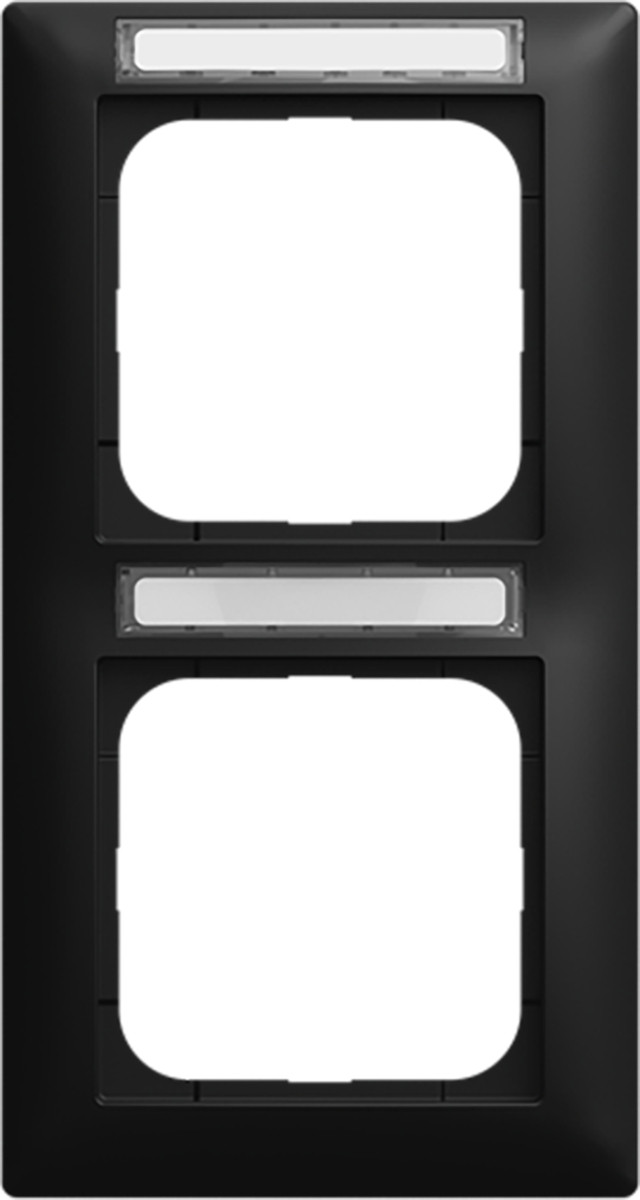 ABB Busch-Jaeger Balance Tekstafdekraam 2-voudig verticaal si-B-matzwart