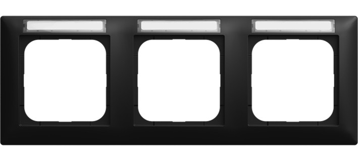 ABB Busch-Jaeger Balance Tekstafdekraam 3-voudig horizontaal si-B-matzwart