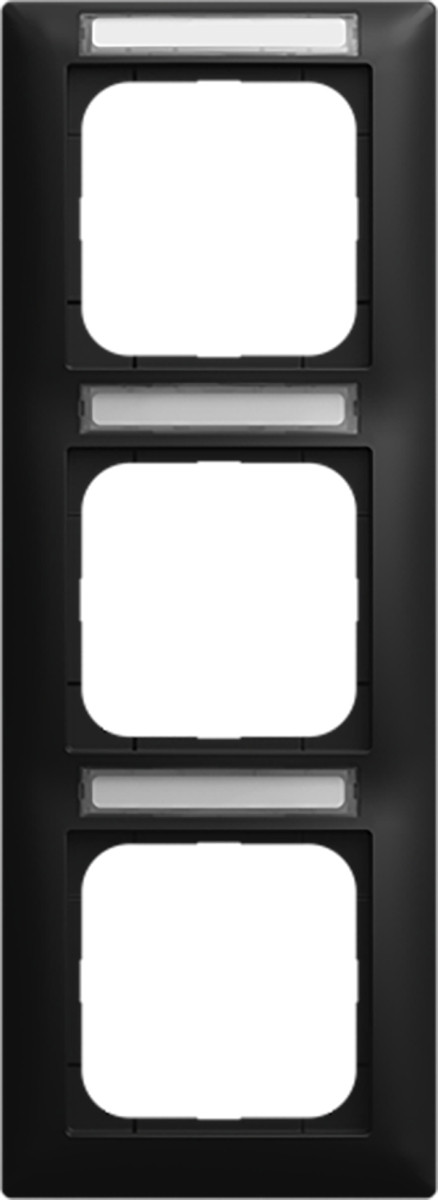 ABB Busch-Jaeger Balance Tekstafdekraam 3-voudig verticaal si-B-matzwart
