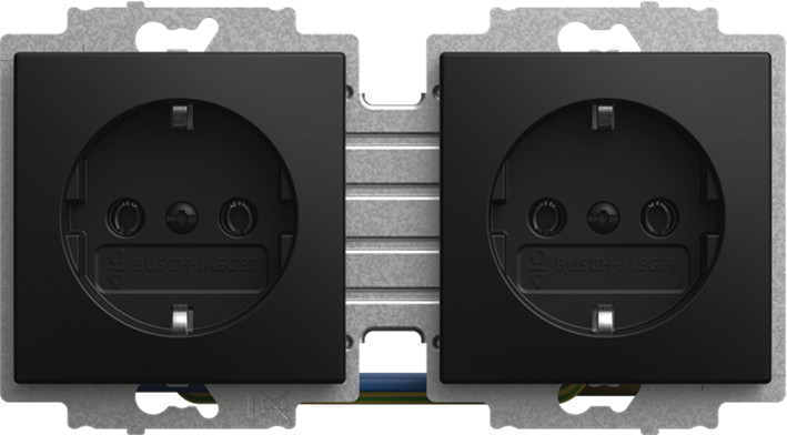 ABB Busch-Jaeger Balance WCD Ra dubbel hor CPL inb si-B-matzwart