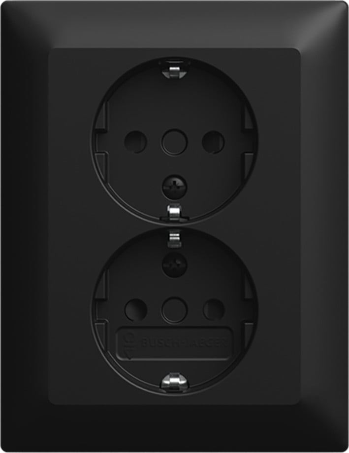 ABB Busch-Jaeger Balance WCD Ra dubbel KV inb si-B-matzwart