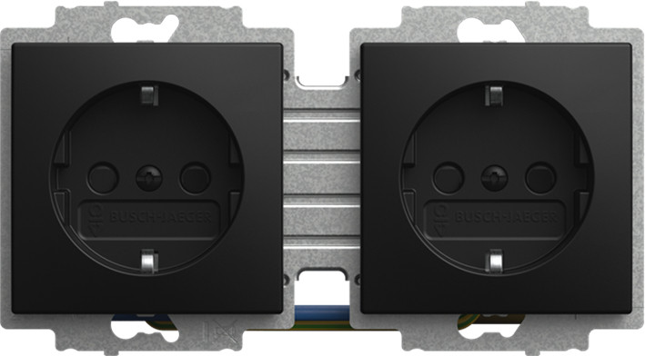 ABB Busch-Jaeger Balance WCD Ra KV dubbel hor CPL inb si-B-matzwart