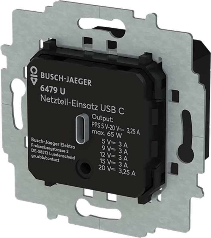 ABB Busch-Jaeger Basiselement USB Usb-C netvoedingssokkel 65W