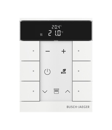 ABB Busch-Jaeger F@home Fah Tenton thermostaat 6-voudig studiowit mat