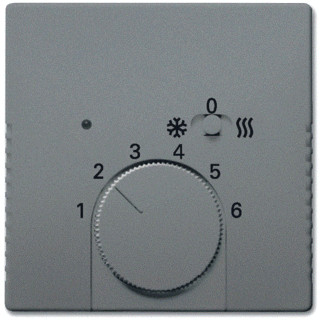 Abb Busch-jaeger solo centraalplaat 1099 uhkea draaiknop thermostaat symbool "1" grijs