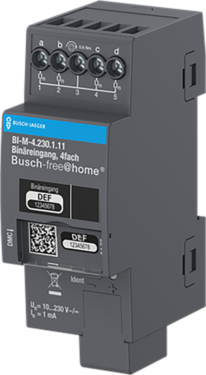 ABB Busch-Jaeger F@home Busch-Free@home® binaire ingang 4-voudig, 10-230 V handmatige bedienin