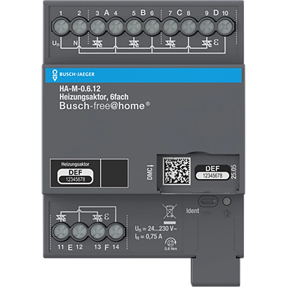 ABB Busch-Jaeger F@home Fah Verwarmingsaktor 230V 6-V din-rail