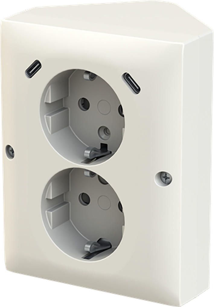 ABB Busch-Jaeger Future WCD Ra dubbel KV + usb-C/C hoekmontage balance alpinwit