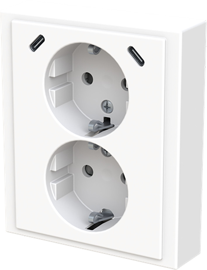 ABB Busch-Jaeger Future WCD Ra dubbel KV + usb-C/C inbouw future studiowit