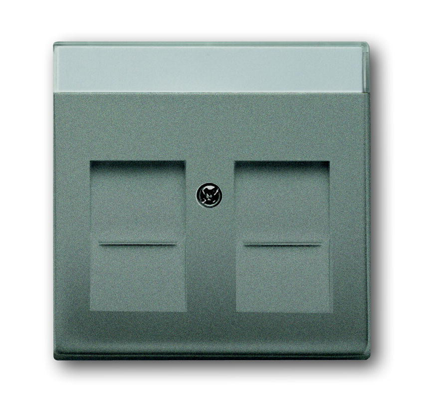 ABB Busch-Jaeger Solo CPL 2 X mod jack schuifjes S-grijs metal