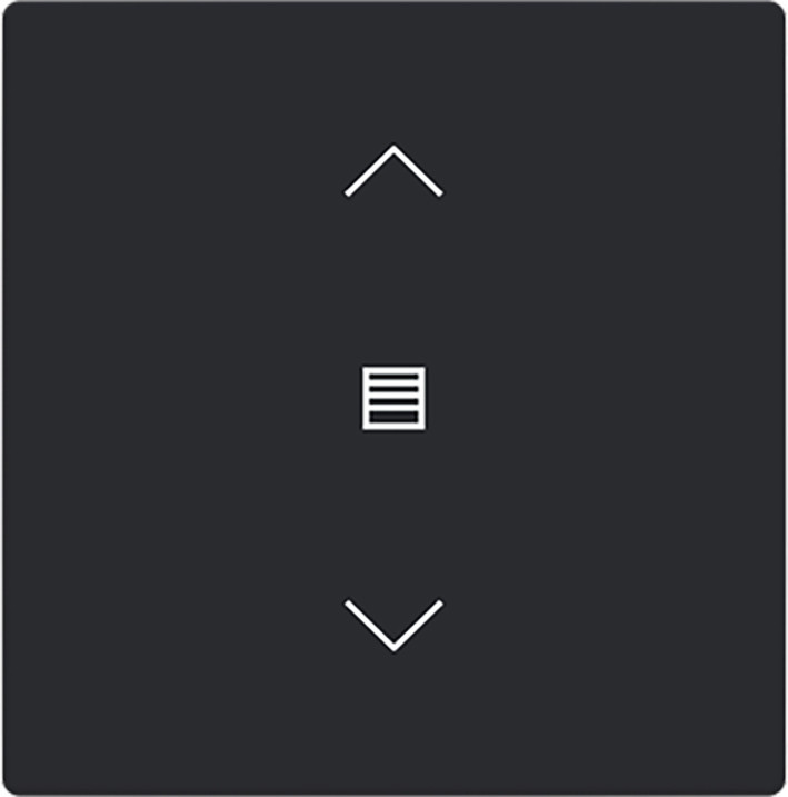 ABB Busch-Jaeger Trevion CPL V 1V wip jaloeziesymbool F/S -matzwart platform 63