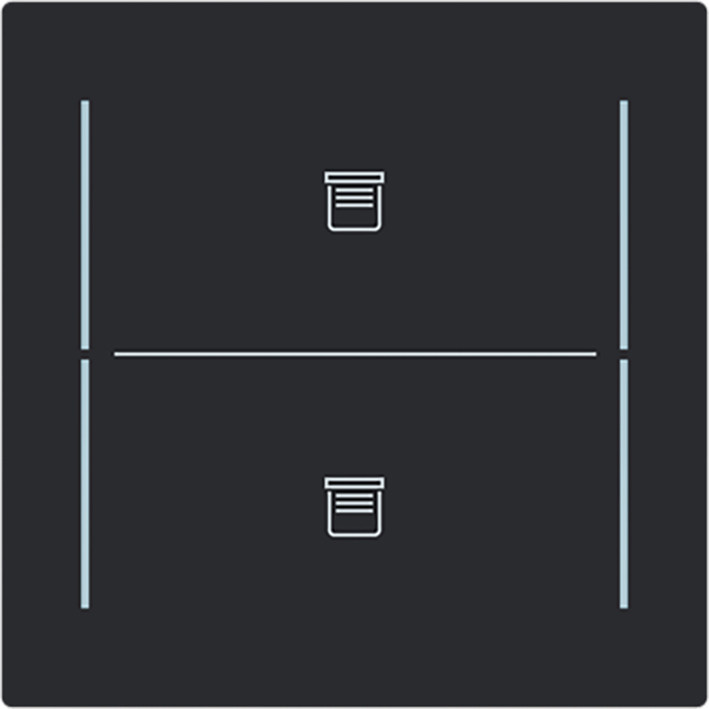 ABB Busch-Jaeger Trevion CPL V 2V drukknop jaloeziesymbool art-matzwart