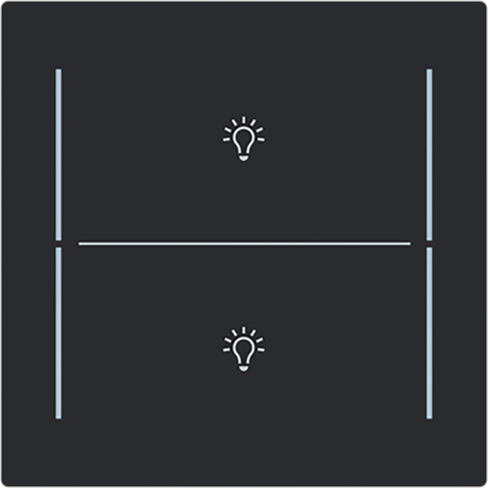 ABB Busch-Jaeger Trevion CPL V 2V drukknop lichtsymbool art-matzwart