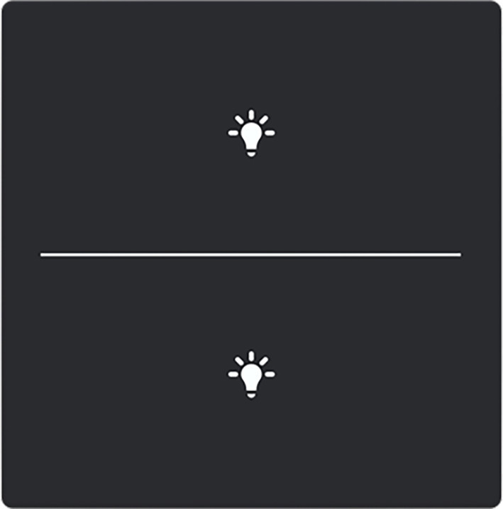 ABB Busch-Jaeger Trevion CPL V 2V drukknop lichtsymbool F/S -matzwart platform 63