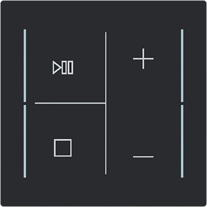 ABB Busch-Jaeger Trevion CPL V 4V knop muziek symbool art-matzwart