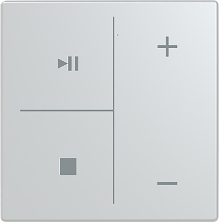 ABB Busch-Jaeger Trevion CPL V 4V knop muziek symbool F/S -aluzilver platform 63