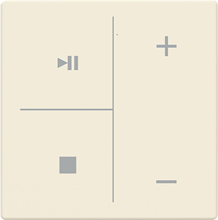 ABB Busch-Jaeger Trevion CPL V 4V knop muziek symbool F/S -ivoor platform 63