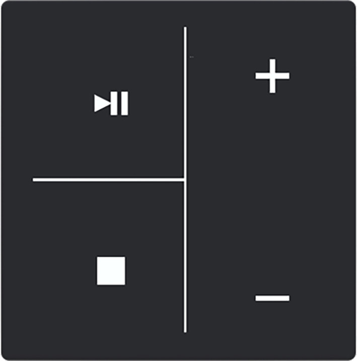 ABB Busch-Jaeger Trevion CPL V 4V knop muziek symbool F/S -matzwart platform 63