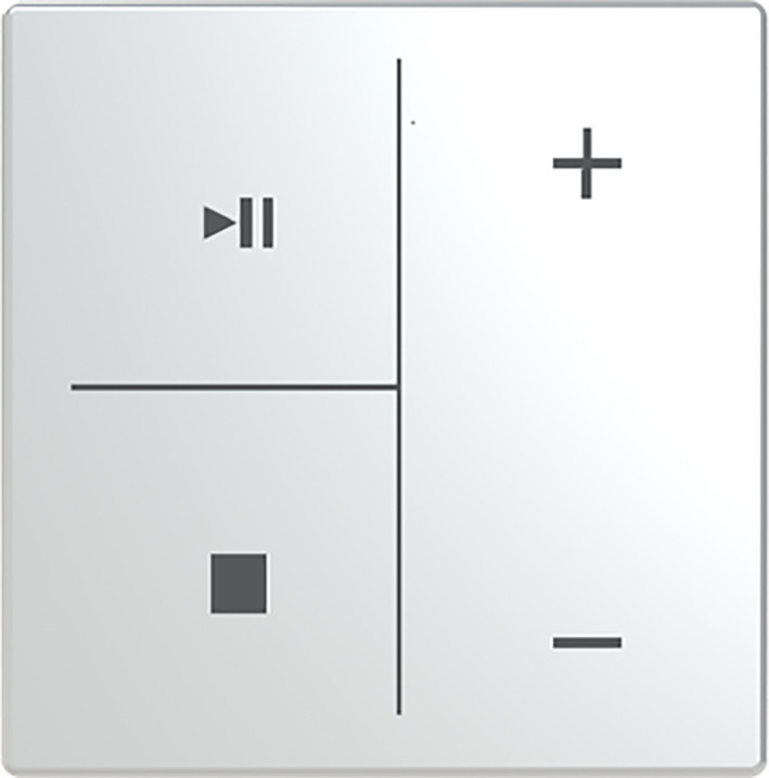 ABB Busch-Jaeger Trevion CPL V 4V knop muziek symbool F/S -RVS platform 63