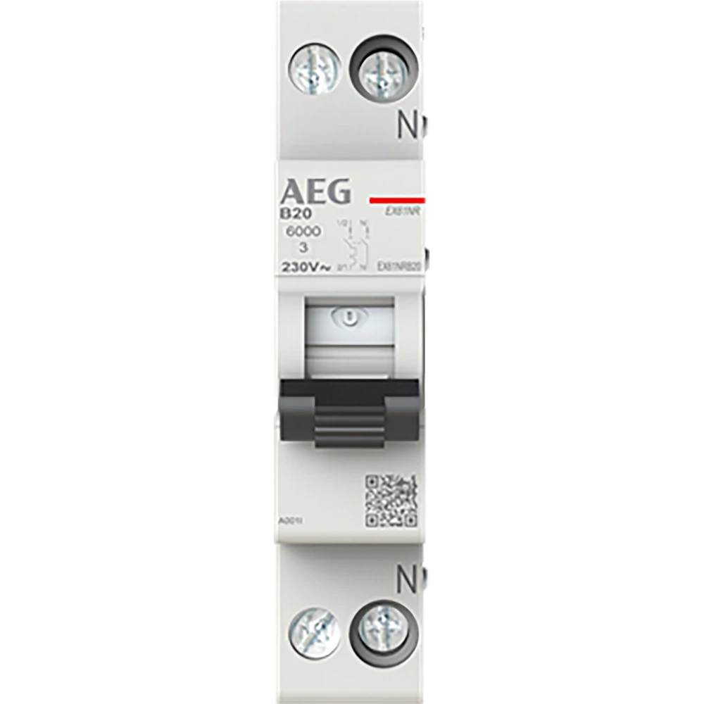 ABB Componenten AEG Installatieautomaat 1P+ N, B kar. 20a, 6ka 1 mod