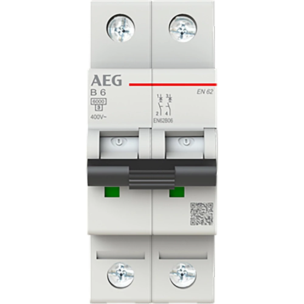 ABB Componenten AEG Installatieautomaat 2P B kar. 6a, 6ka
