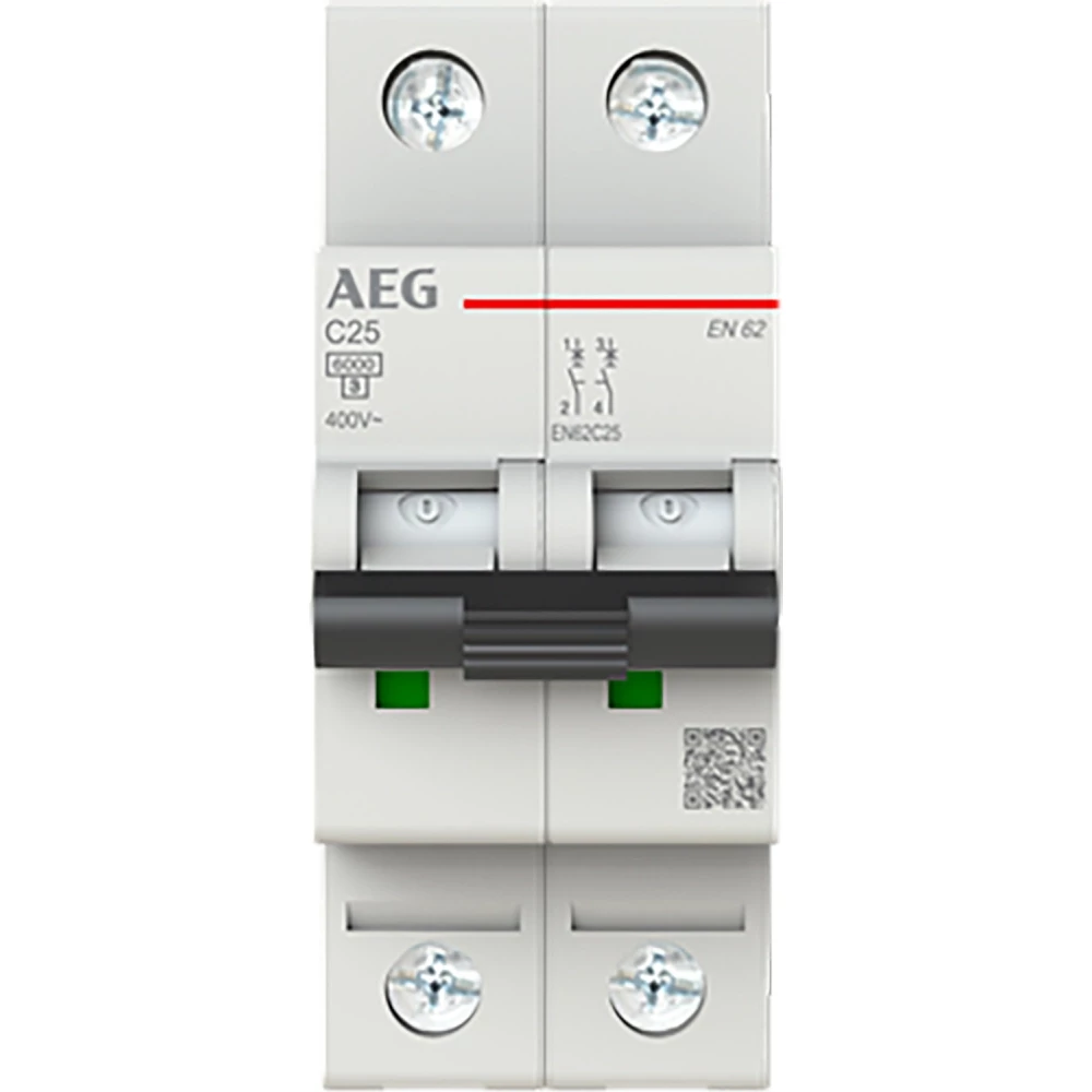 ABB Componenten AEG Installatieautomaat 2P C kar. 25a, 6ka