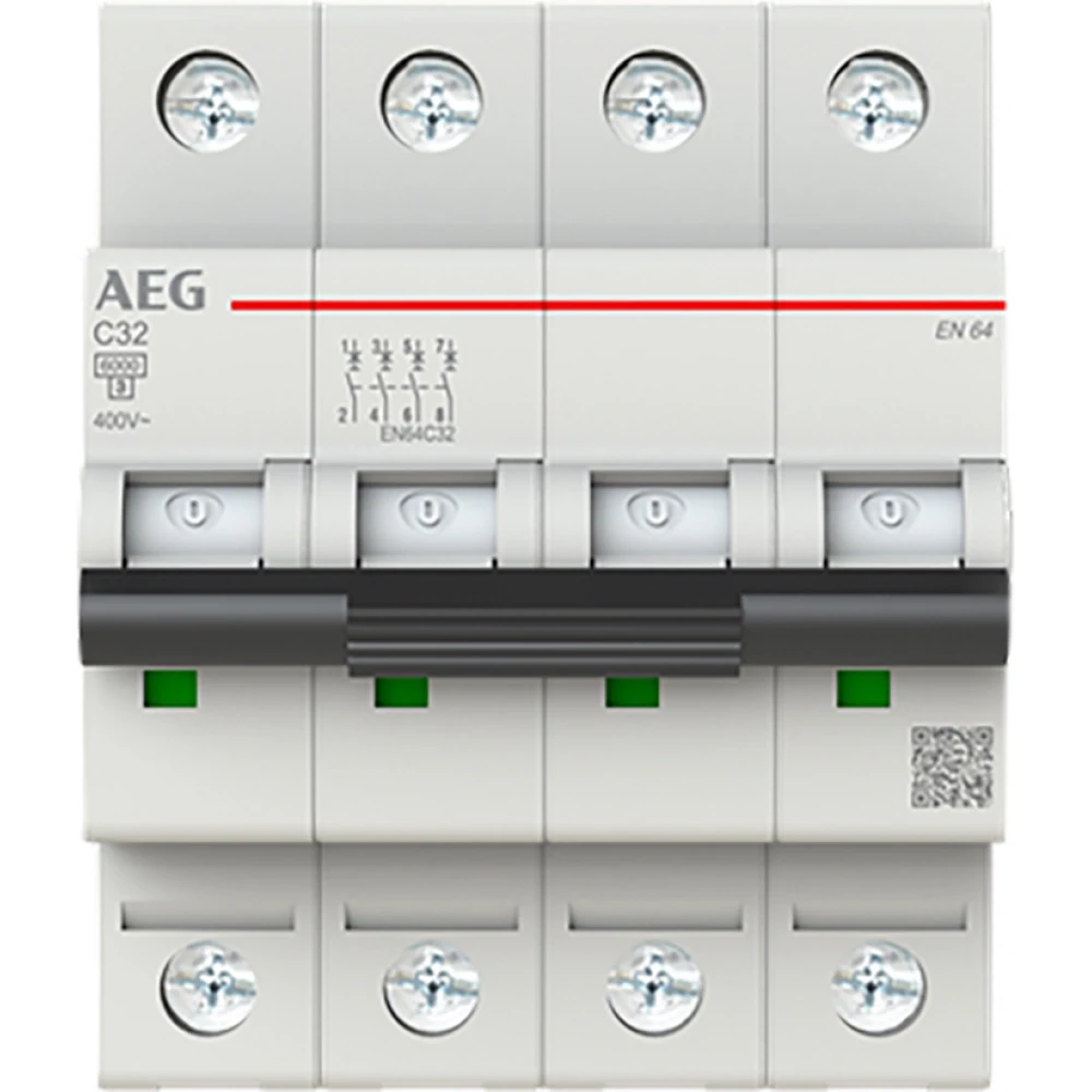 ABB Componenten AEG Installatieautomaat 4P C kar. 32a, 6ka