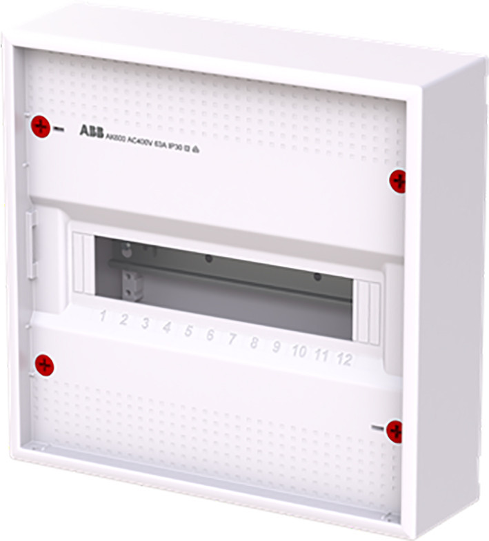 ABB Componenten AK600 Installatiekast, 12M, 1R, zonder deur, ral9016