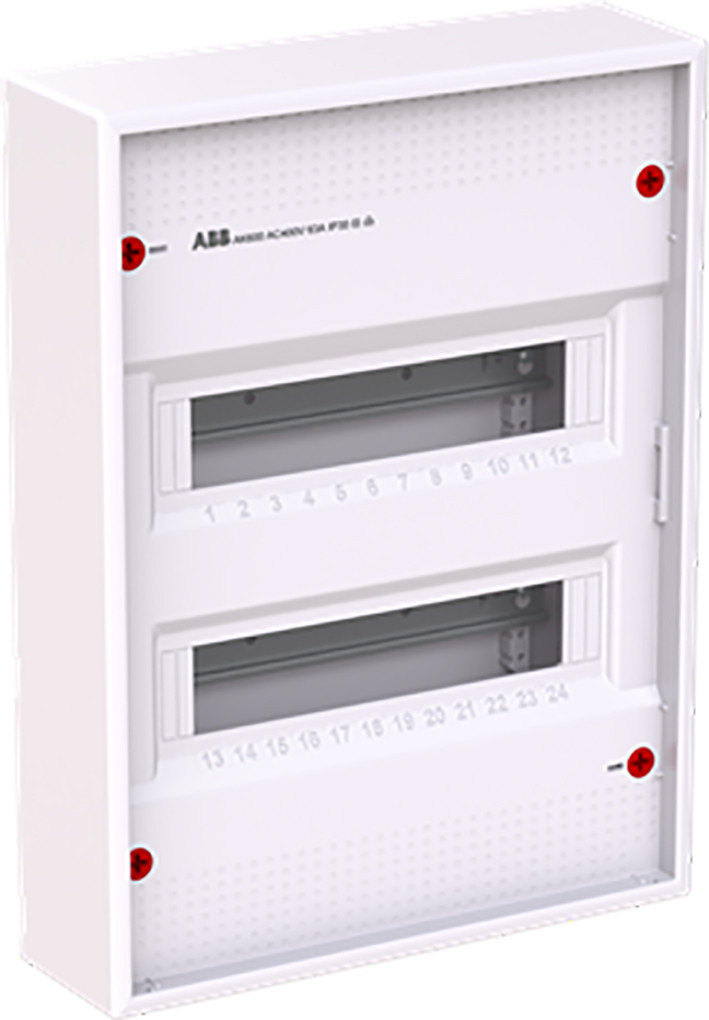 ABB Componenten AK600 Installatiekast, 24M, 2R, zonder deur, ral9016