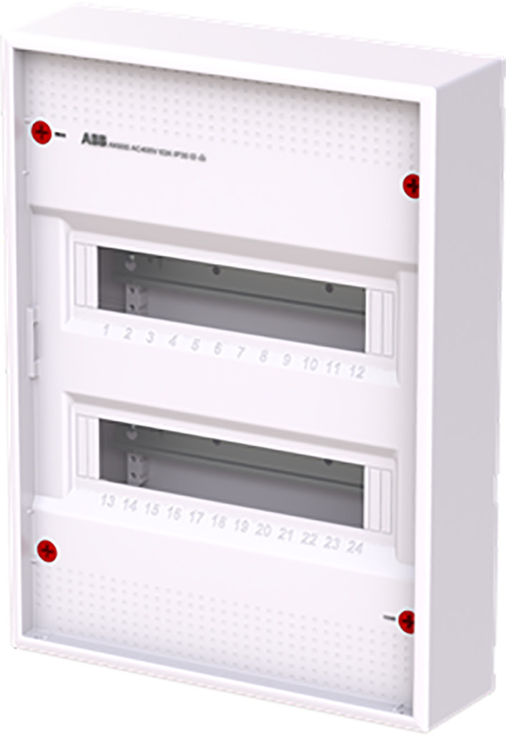 ABB Componenten AK600 Installatiekast, 24M, 2R, zonder deur, ral9016