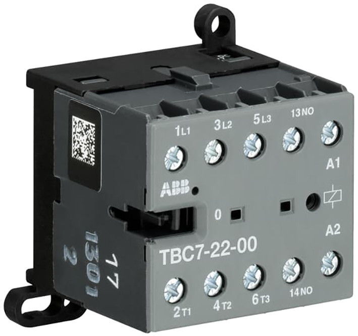 ABB Componenten Magneetschakelaar / B mini Mini Magneetsch. 5,5KW 400vac breedspoelspanningsbereik: 77-143VDC 4P