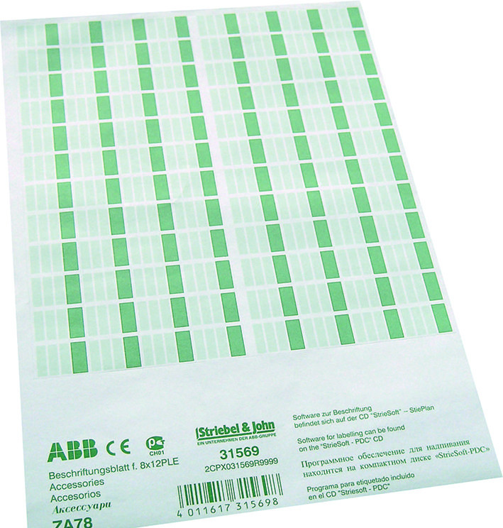 ABB Componenten ComfortLine, TwinLine, CombiLine N Codeervel / plaklabels