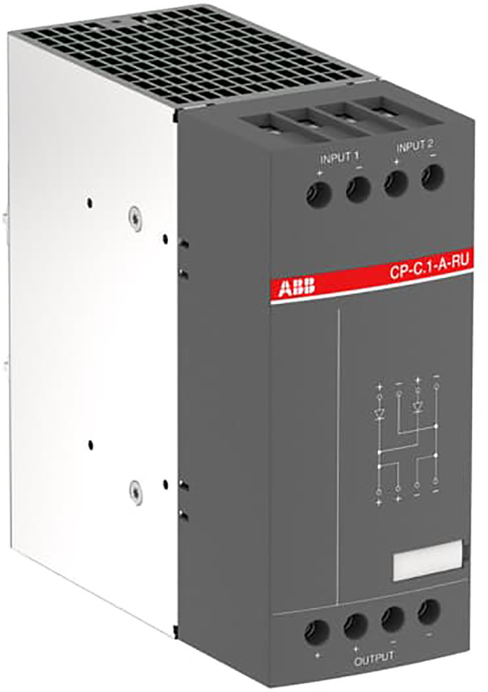 ABB Componenten Voedingen Redundantie-Eenheid voor voedingen in: 2x20a, uit: 1x40a gecoate print