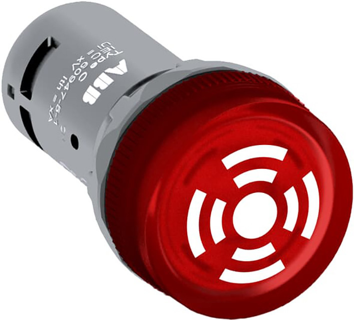 ABB Componenten Drukknoppen / Compact Buzzer Pulserend rood verlicht 230vac