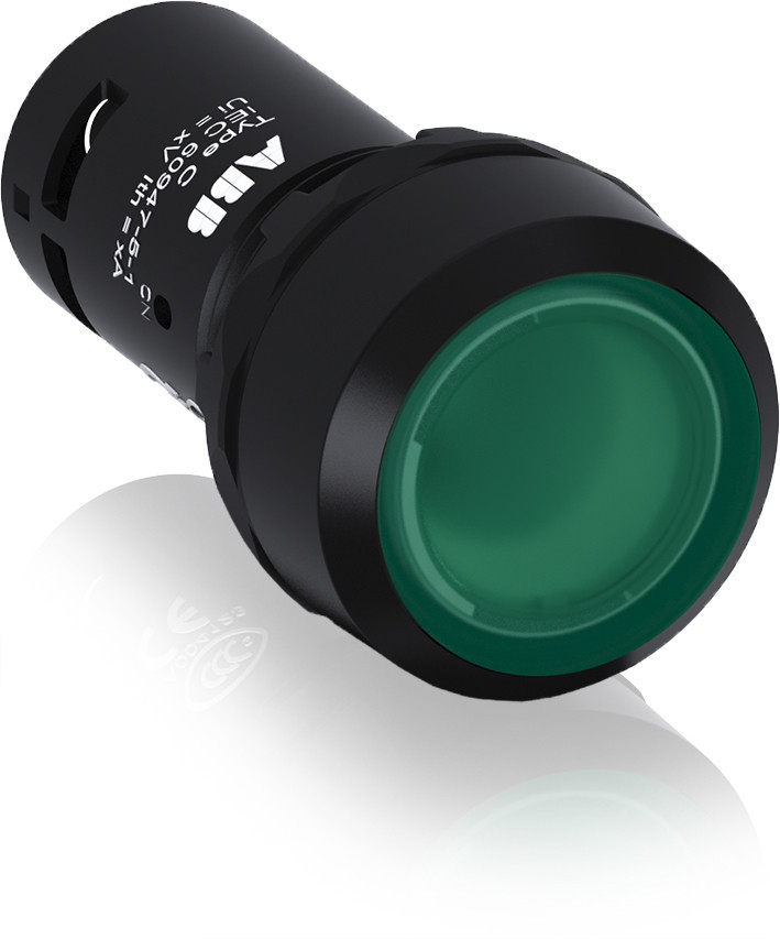 ABB Componenten Drukknoppen / Compact Verlicte Drukknop 24vac/DC groen met 1M niet terugverend