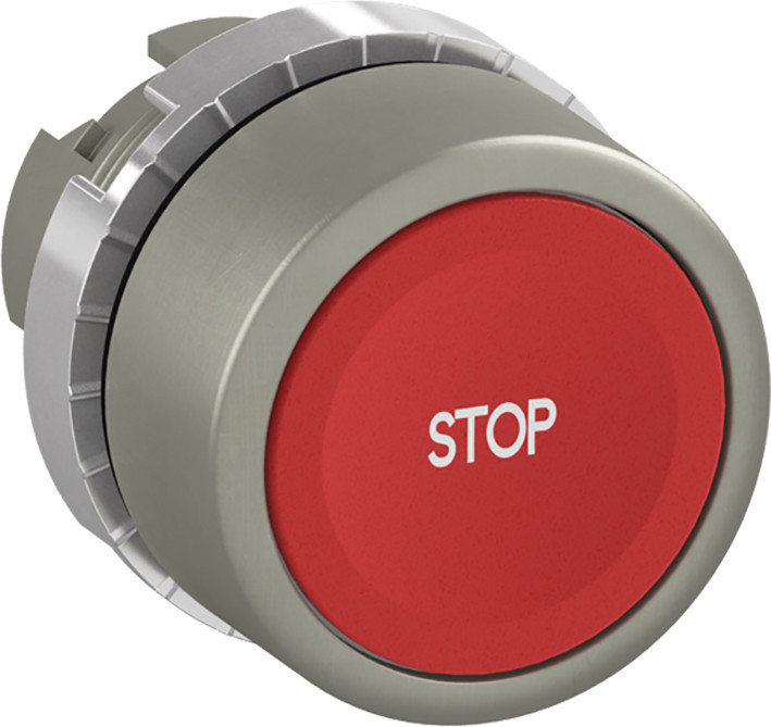 ABB Componenten Drukknoppen / P9M Drukknop Terugverend 'stop' rood