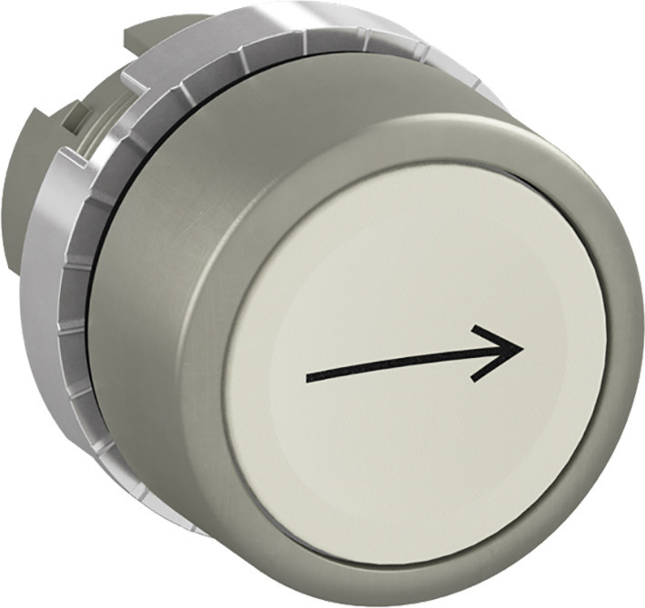ABB Componenten Drukknoppen / P9M Drukknop Terugverend symbool pijl rechts wit