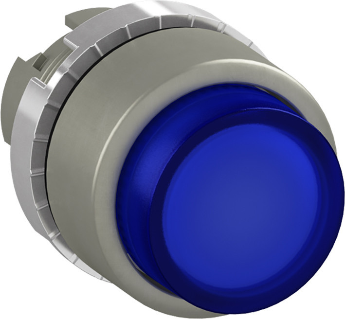 ABB Componenten Drukknoppen / P9M Verlichte Drukknop niet terugverend blauw verhoogde drukknop