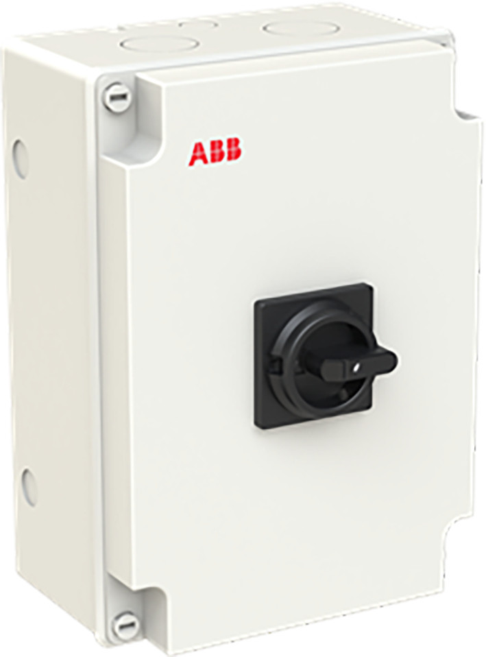 ABB Componenten EMC Safety Otu125gb3ms4 Onderhoudsschakelaar plastic, 125a, 3P, zwarte selector H