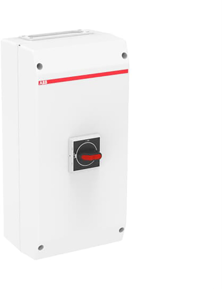 ABB Componenten Enclosed Switches Emc Werkschakelaar 3P 45KW, flens I, 1M zwarte knop