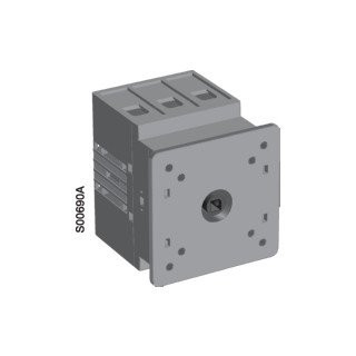 ABB Componenten Enclosed Switches Lastscheider, 6P 25a, 2XM25+M16 zwarte knop