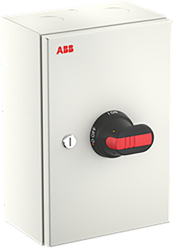 ABB Componenten Enclosed Switches Otl125gt3m Onderhoudsschakelaar steel sheet, 125a, 3P, zwarte hendel M