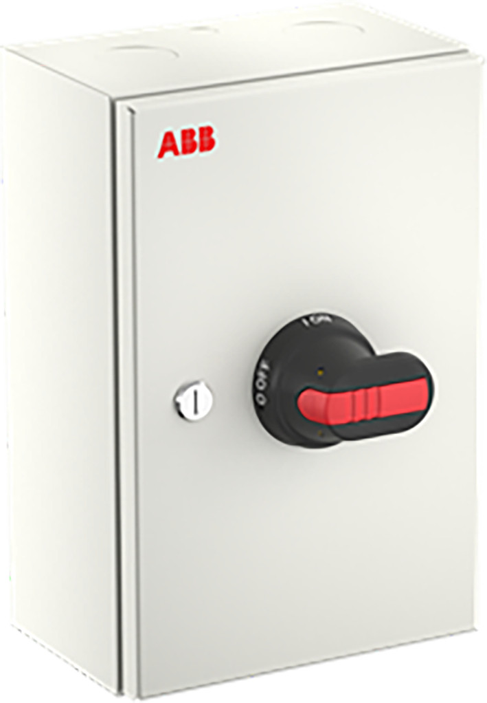 ABB Componenten Enclosed Switches Otl80gbl4m Onderhoudsschakelaar steel sheet, 80a, 4P, zwarte hendel zo