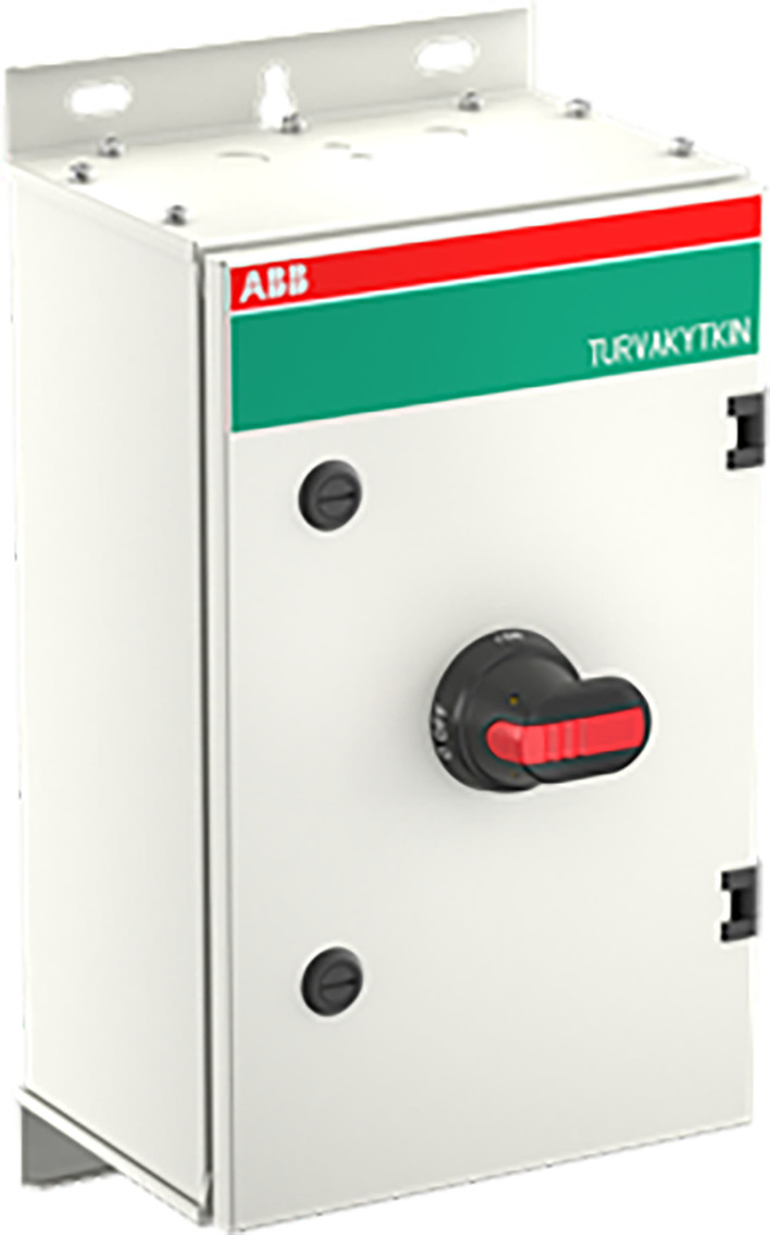 ABB Componenten Enclosed Switches Otl80gbl6m Onderhoudsschakelaar steel sheet, 80a, 6P, zwarte hendel zo
