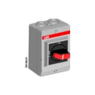 ABB Componenten Enclosed Switches Werkschakelaar 3P 7,5KW, 2 X M20 zwarte knop