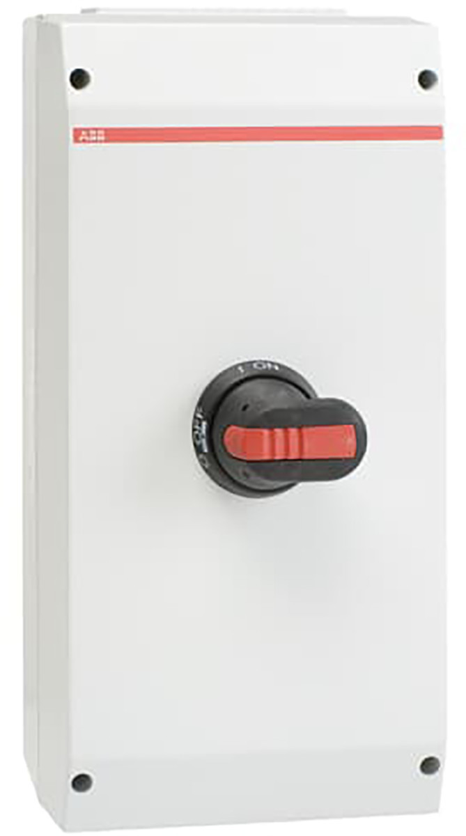 ABB Componenten Enclosed Switches Werkschakelaar 6P 37KW, flens I, 1M zwarte knop