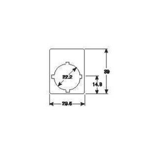 ABB Componenten Drukknoppen Etiket, aluminium, symbool voor potentiometer