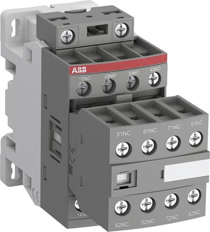 ABB Componenten Magneetschakelaar / NF Hulpmagneetschakelaar 3 no + 1 NC spoel 24 vac50/60 HZ