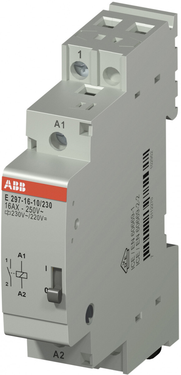 ABB Componenten System pro M compact Installatie Relais e297 1M, 16a, 230vac/ 110DC